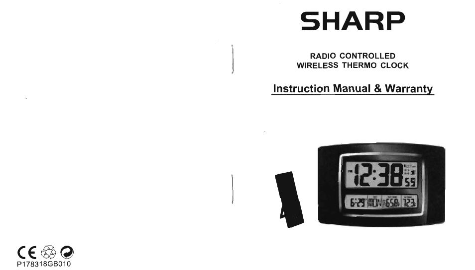 Sharp Atomic clock User Manual | 10 pages