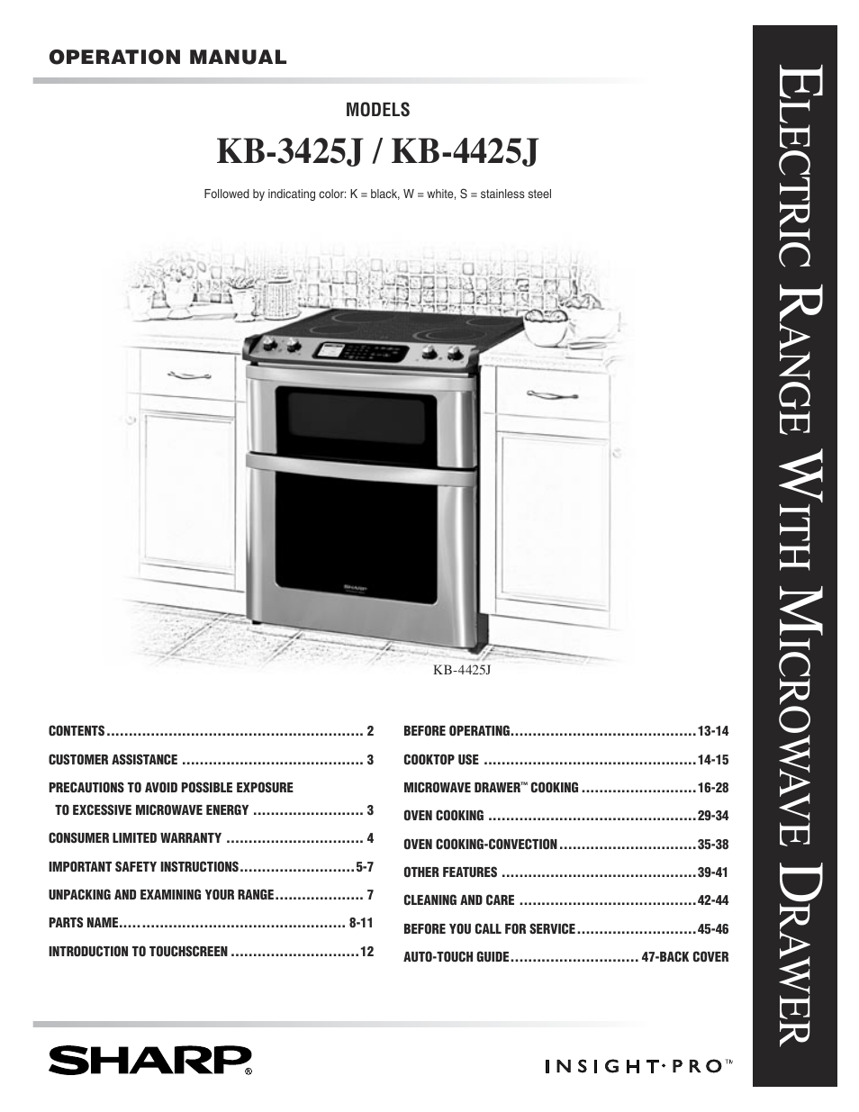 Sharp KB-4425J User Manual | 48 pages