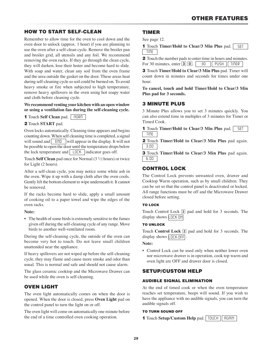 Other features | Sharp KB-3411J User Manual | Page 29 / 40