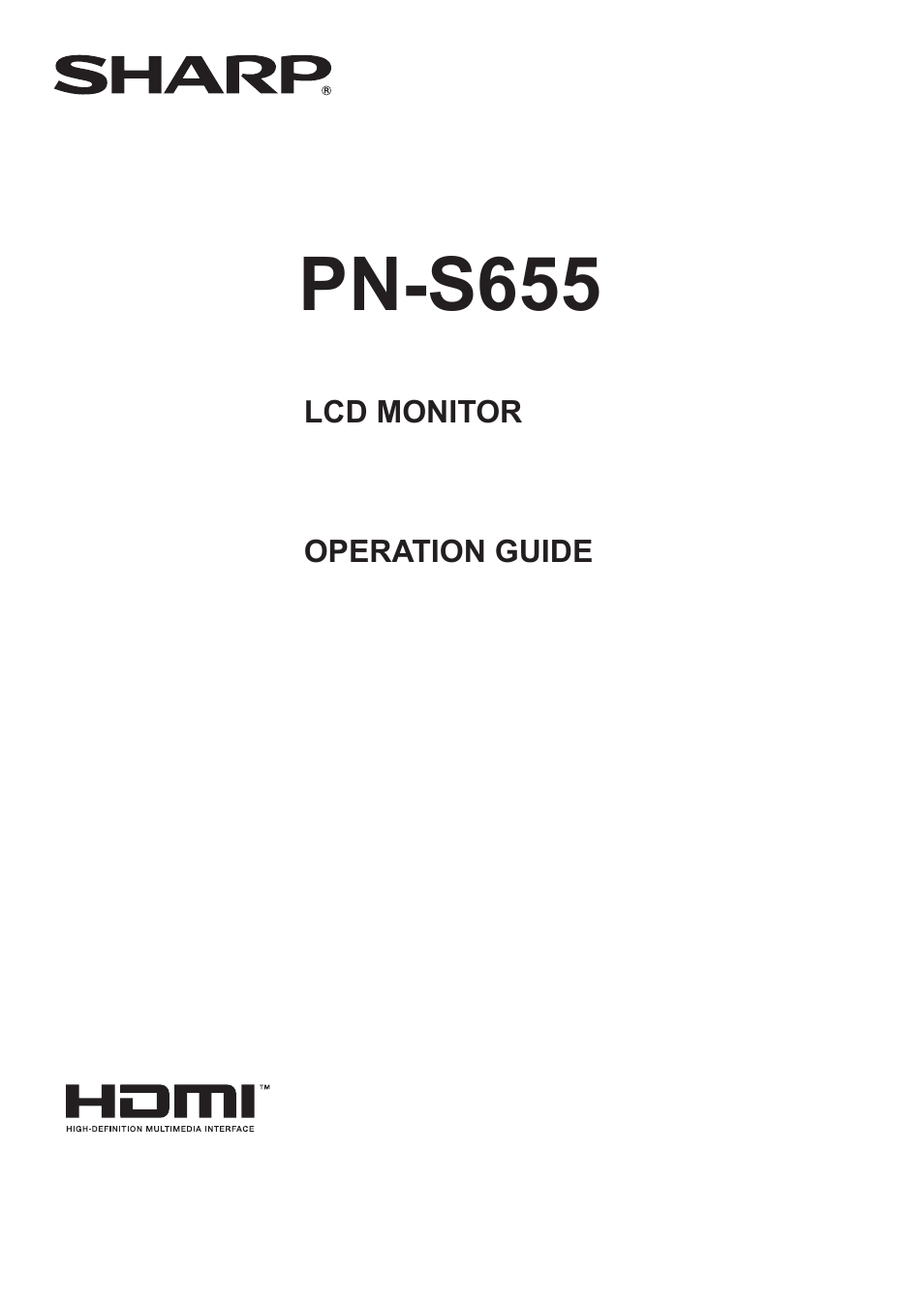 Sharp PN-S655 User Manual | 30 pages