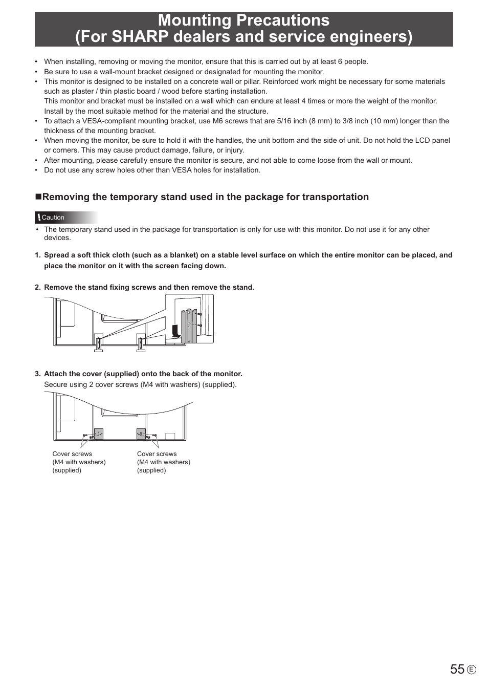 Sharp PN-E802 User Manual | Page 55 / 56