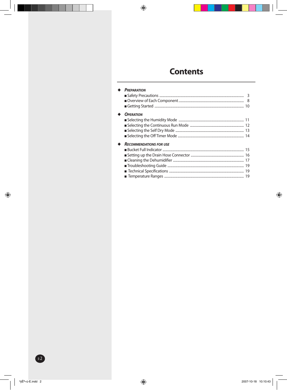 Samsung DED50EL8 User Manual | 20 pages