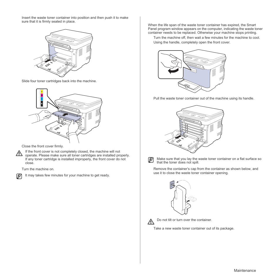 Replacing the waste toner container | Samsung CLX-3175FN User Manual | Page 147 / 218