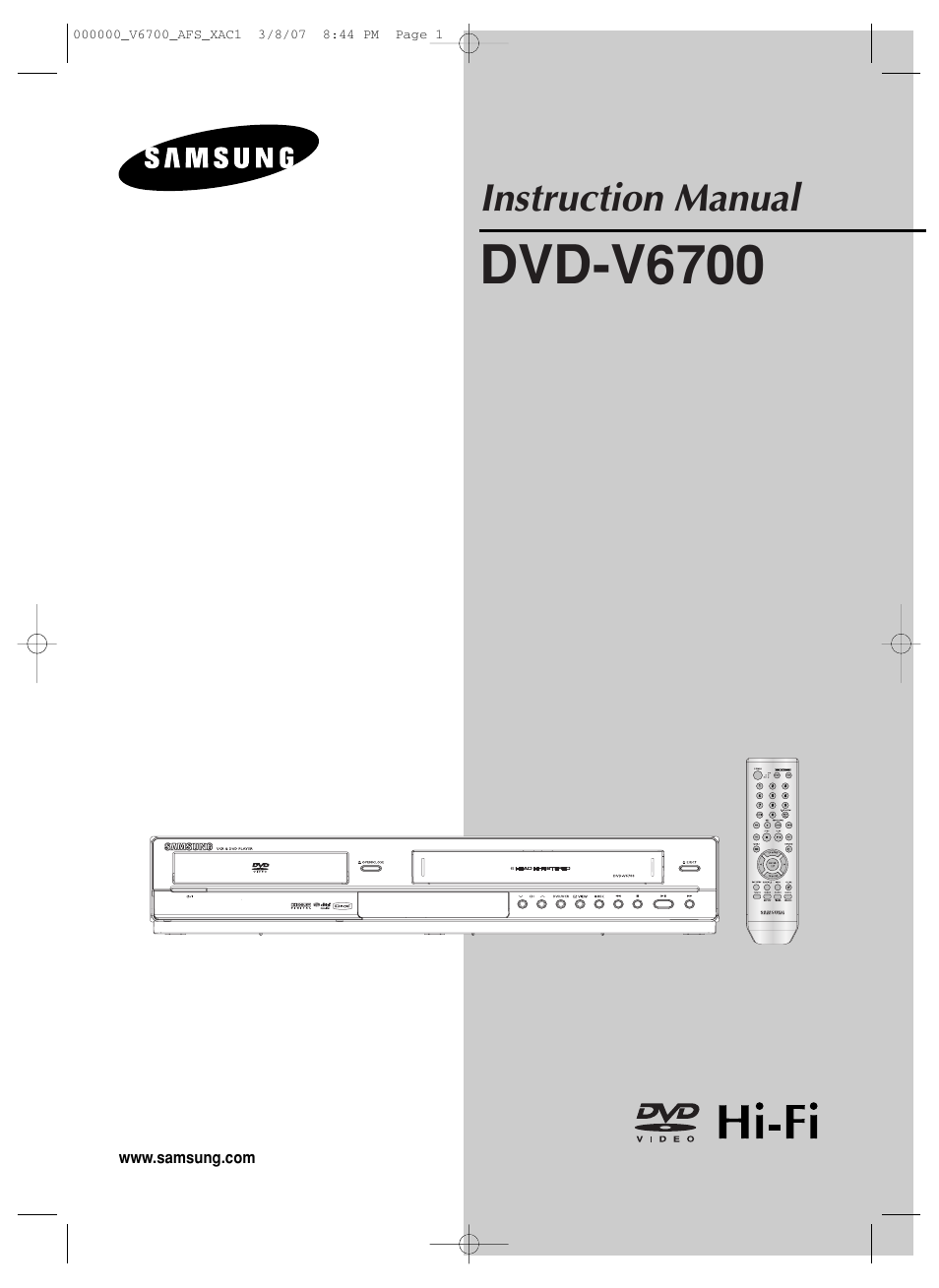 Samsung V6700 User Manual | 90 pages