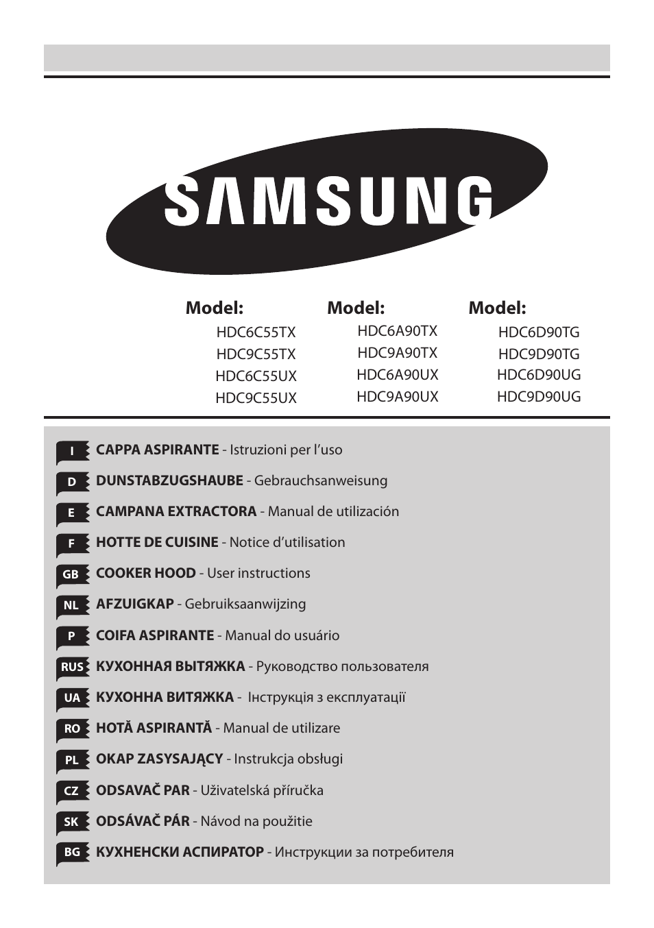 Samsung HDC6D90TG User Manual | 84 pages