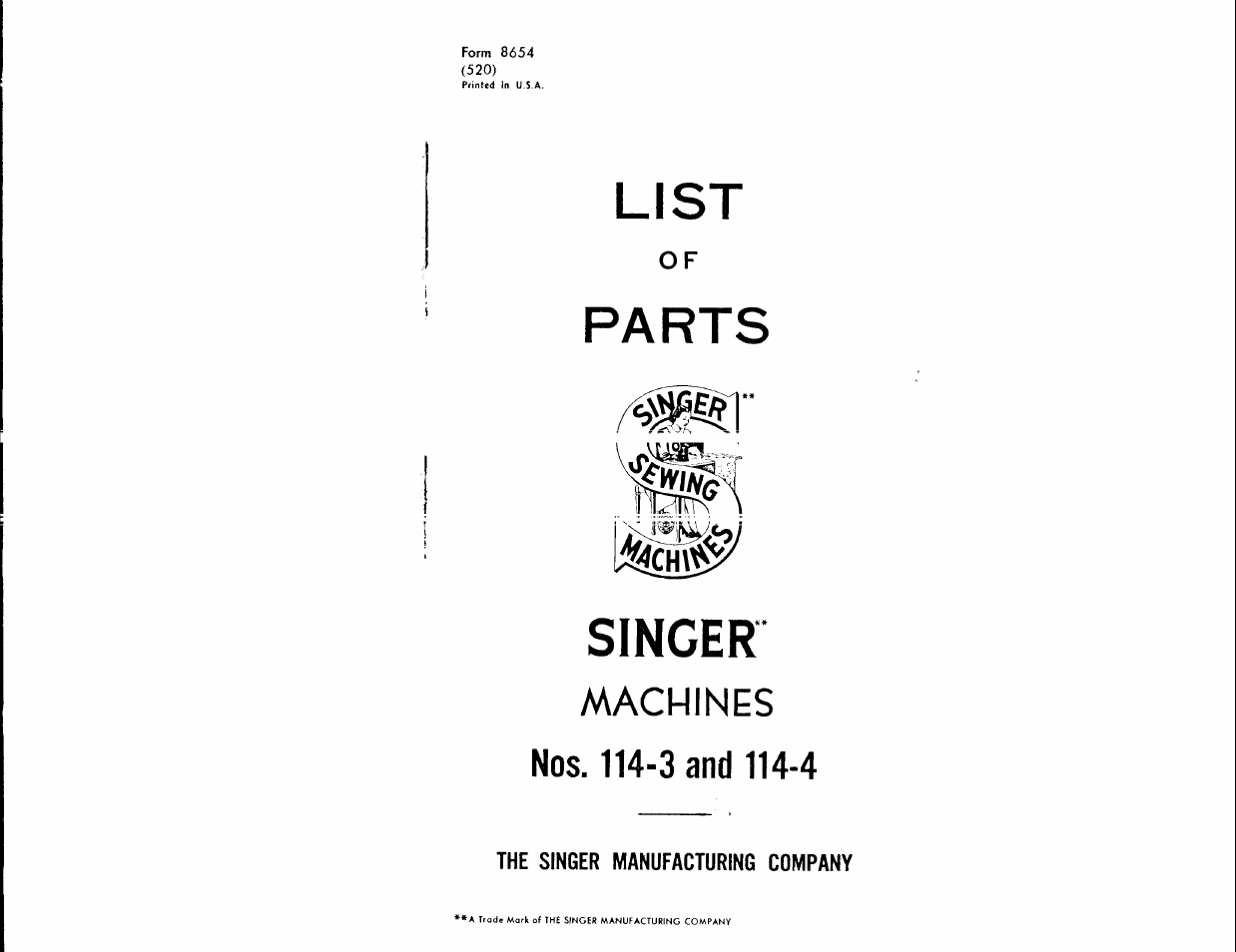 SINGER 114-3 User Manual | 29 pages