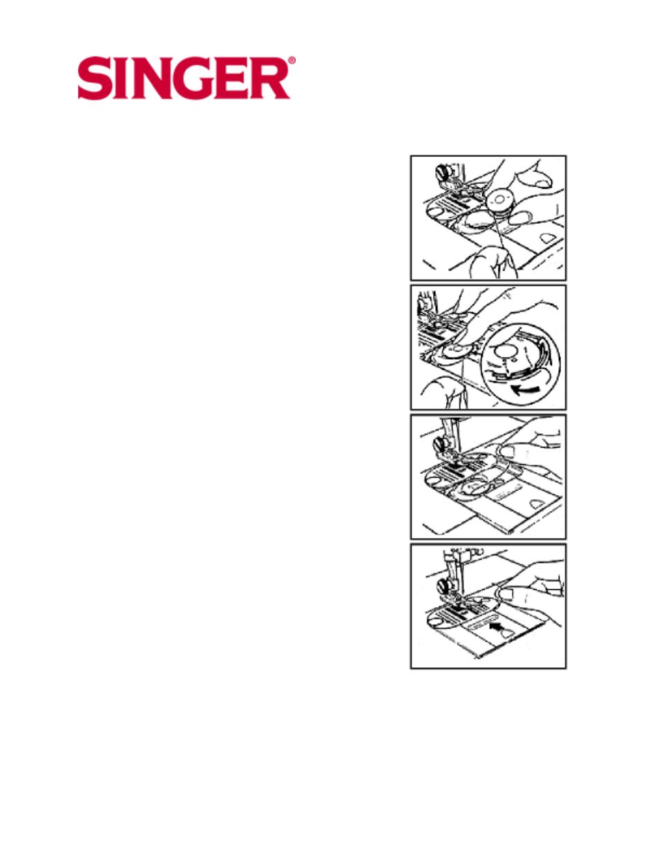 Inserting a bobbin | SINGER 10 User Manual | Page 15 / 47