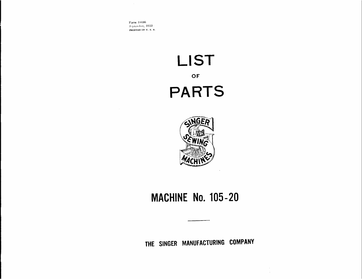 SINGER 105-20 User Manual | 23 pages