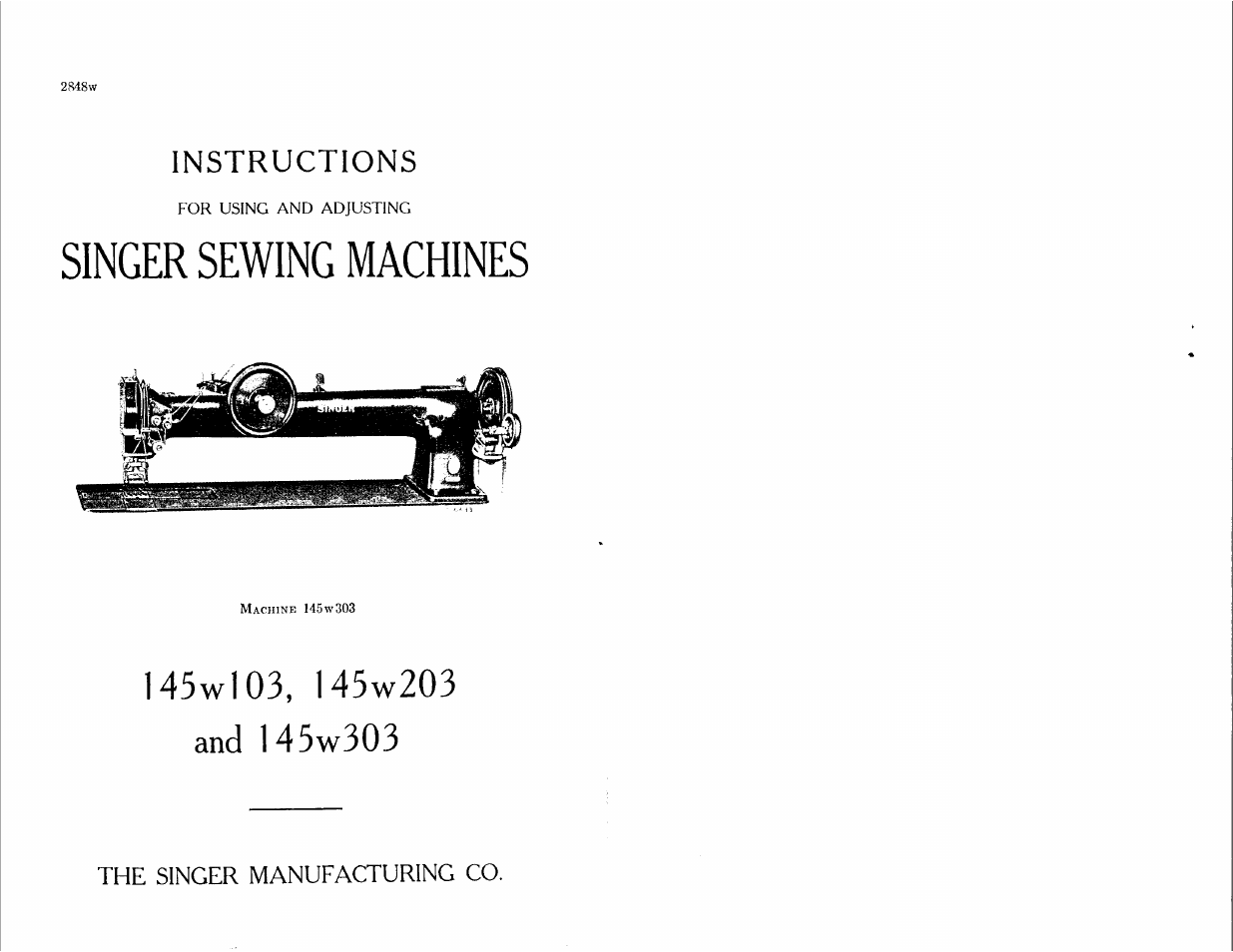 Instructions, Singer sewing machines | SINGER W203 User Manual | Page 2 / 13