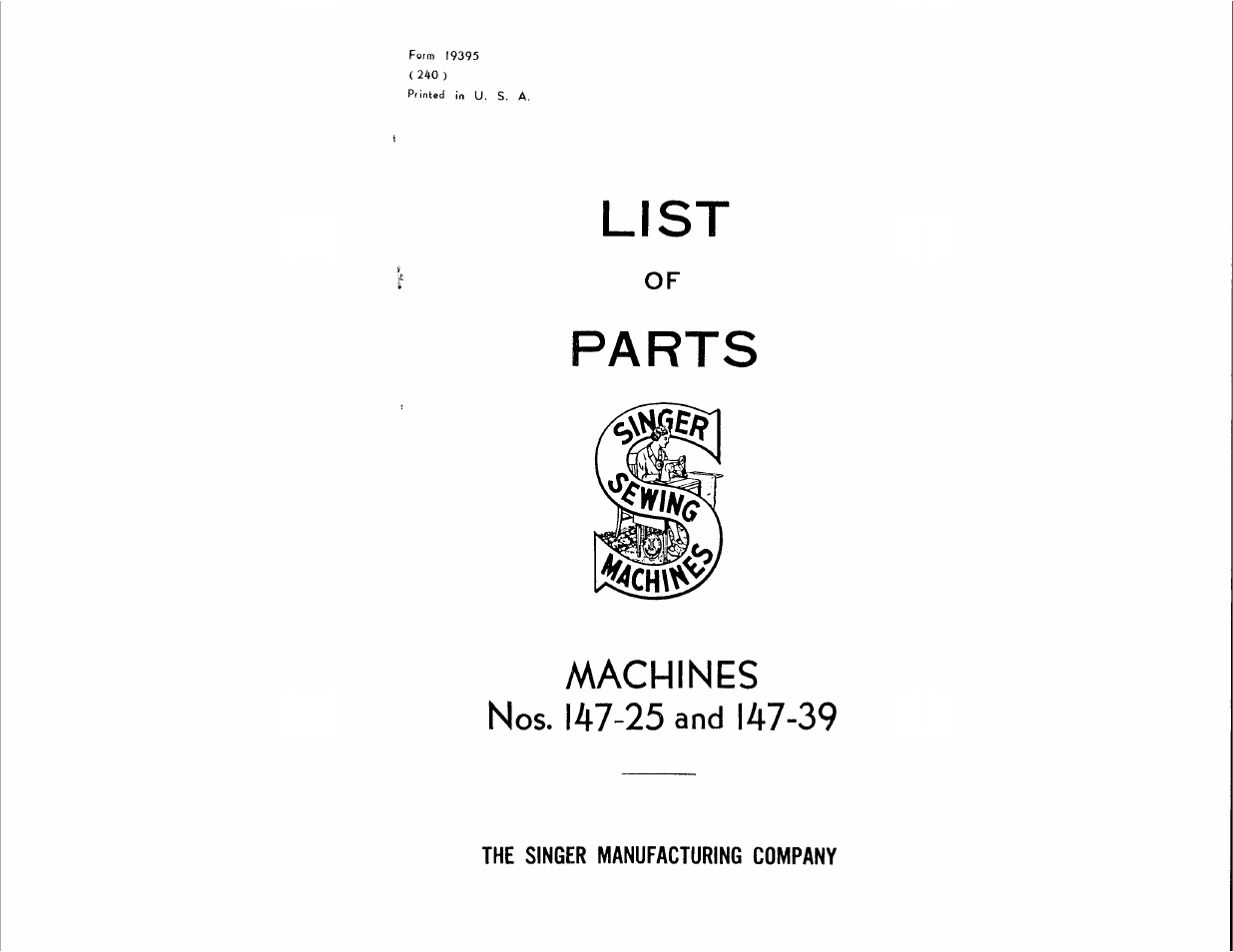 SINGER 147-25 User Manual | 34 pages