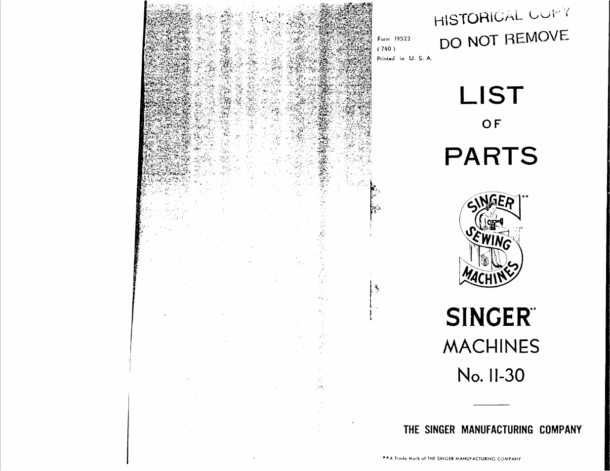 SINGER 11-30 User Manual | 19 pages