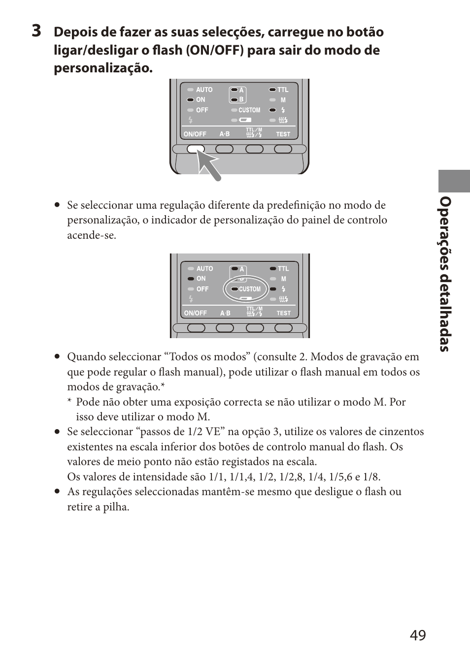 O per aç ões detalhadas | Sony HVL-MT24AM User Manual | Page 109 / 295