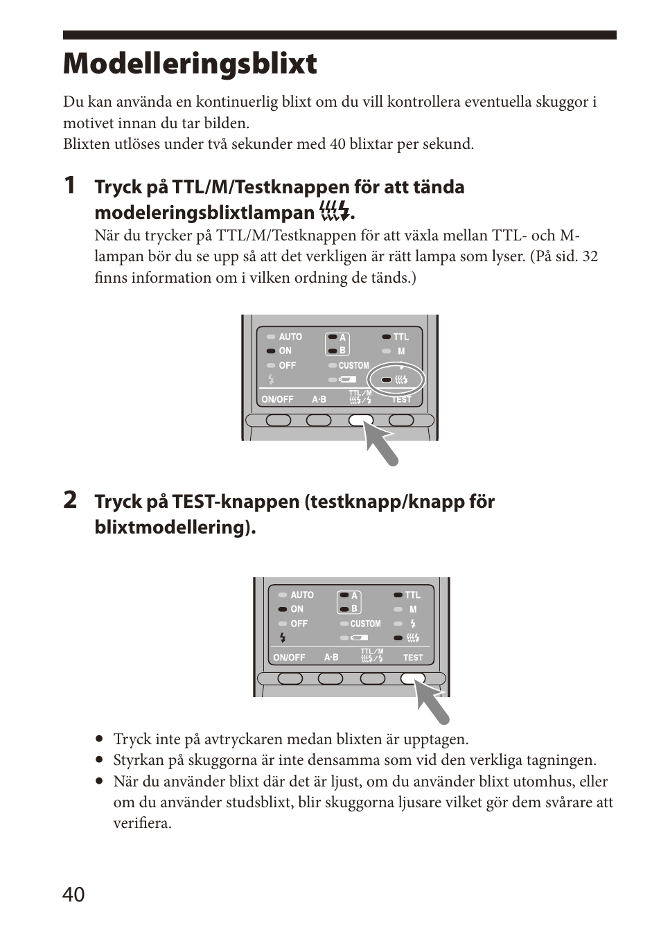 Modelleringsblixt | Sony HVL-MT24AM User Manual | Page 216 / 295