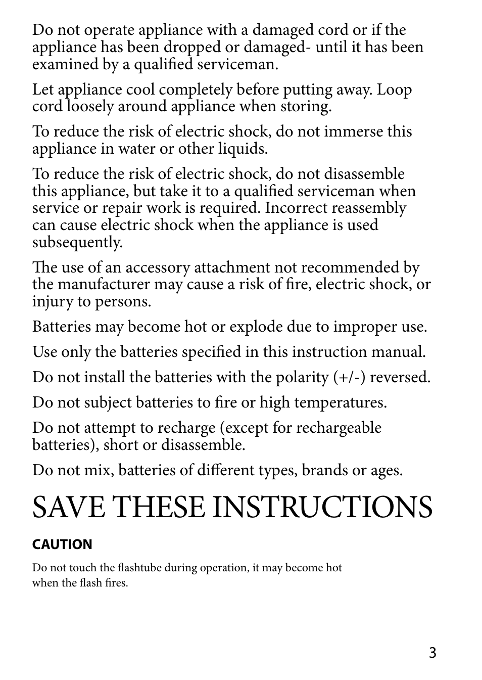 Save these instructions | Sony HVL-MT24AM User Manual | Page 3 / 295