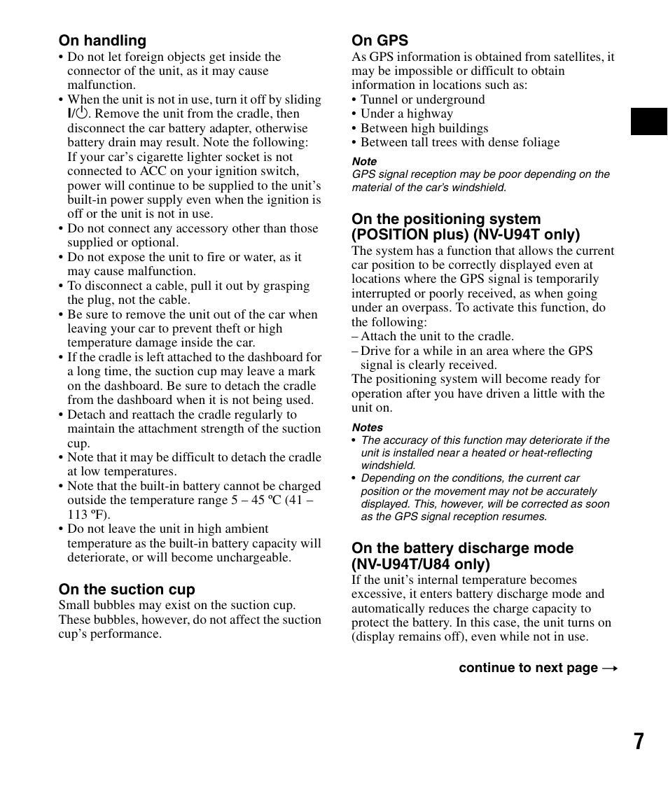 Sony NV-U84 User Manual | Page 7 / 60