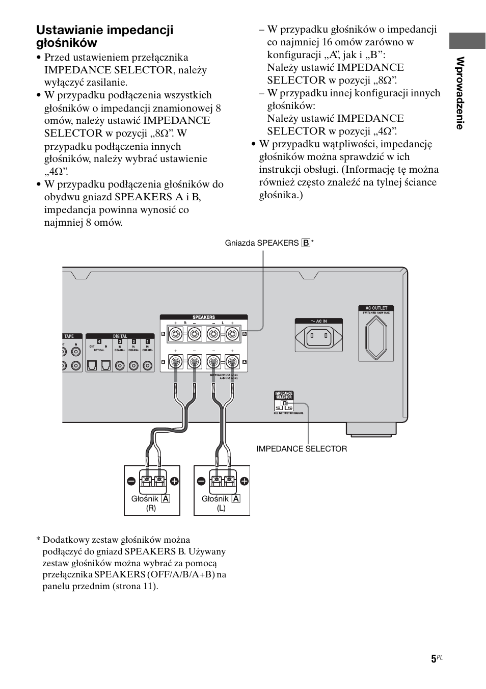 Ustawianie impedancji głośników | Sony TA-FA1200ES User Manual | Page 71 / 91