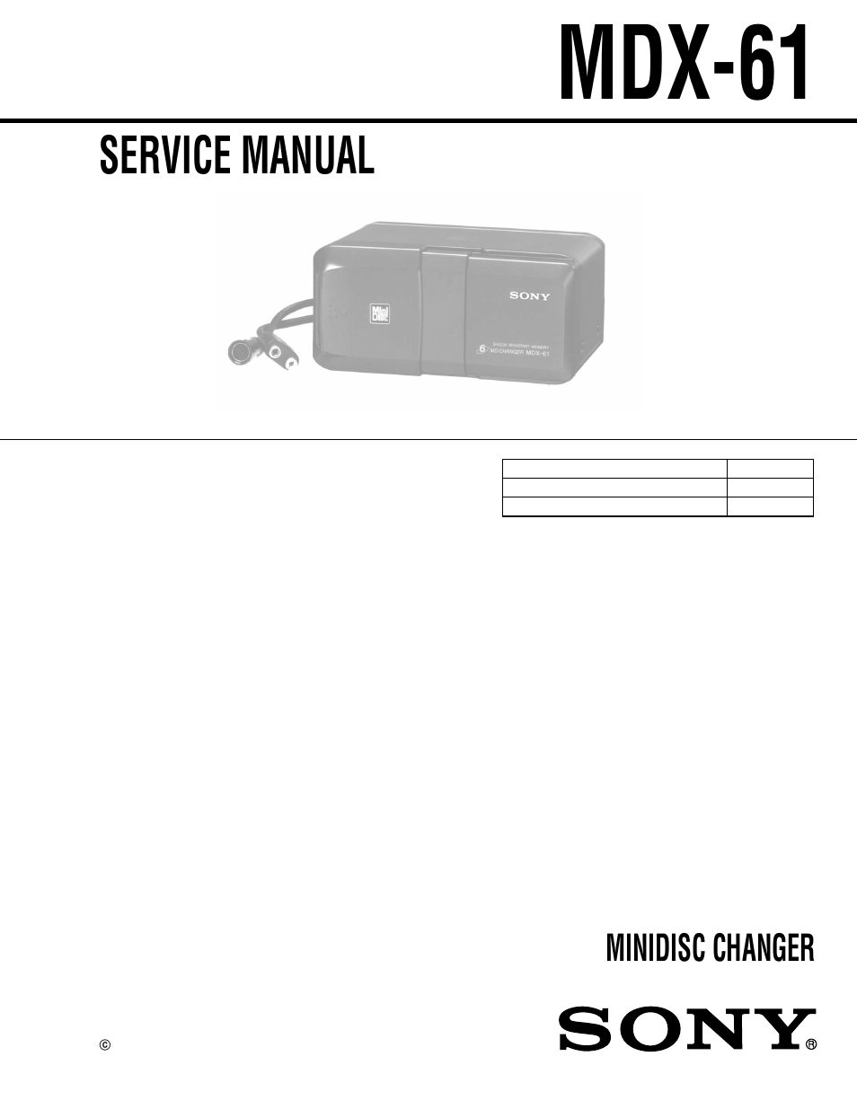 Sony MDX-61 User Manual | 38 pages