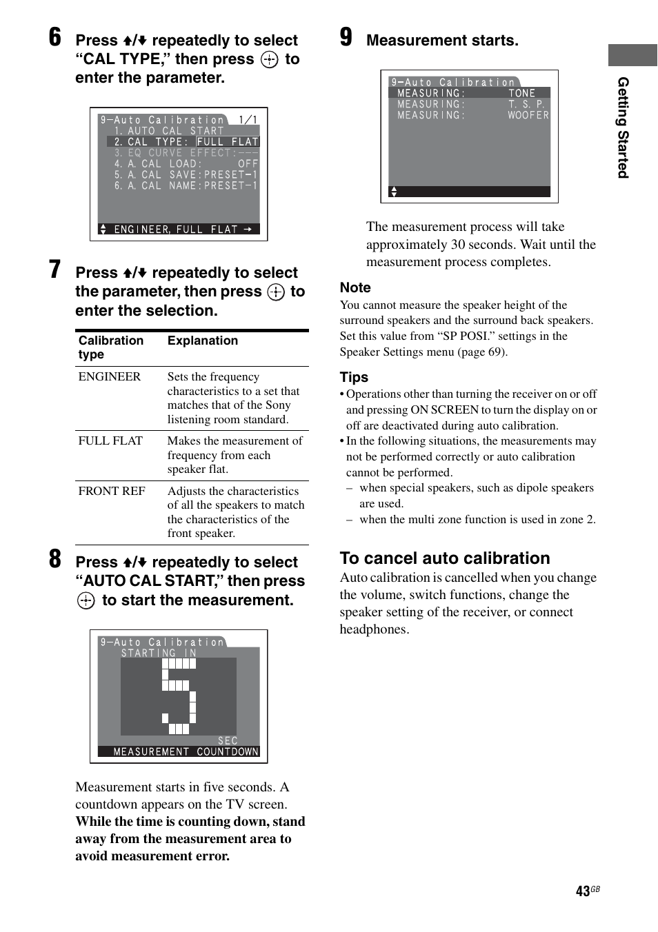Sony STR-DG1000 User Manual | Page 43 / 123