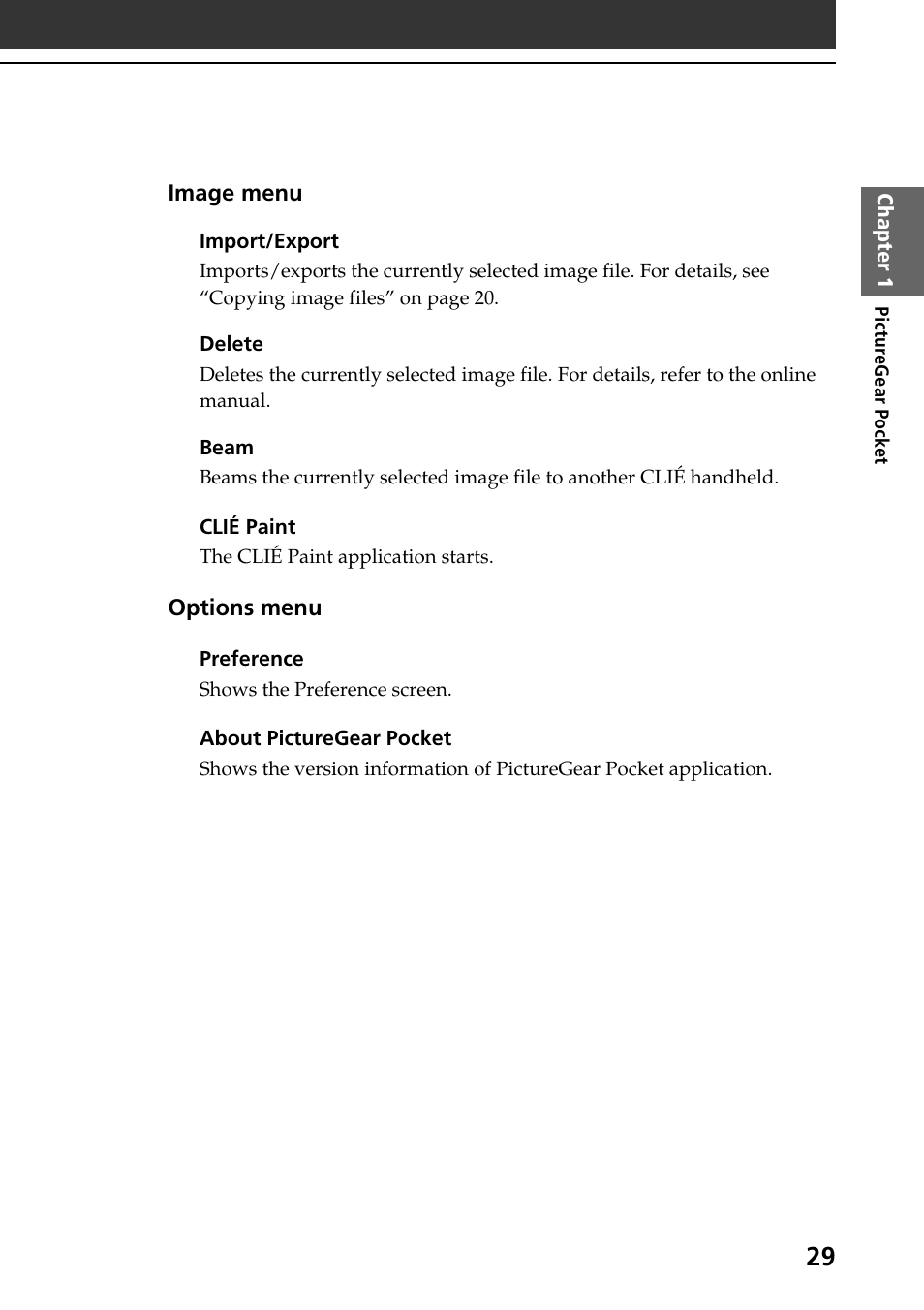 Sony PEG-T615C User Manual | Page 29 / 104