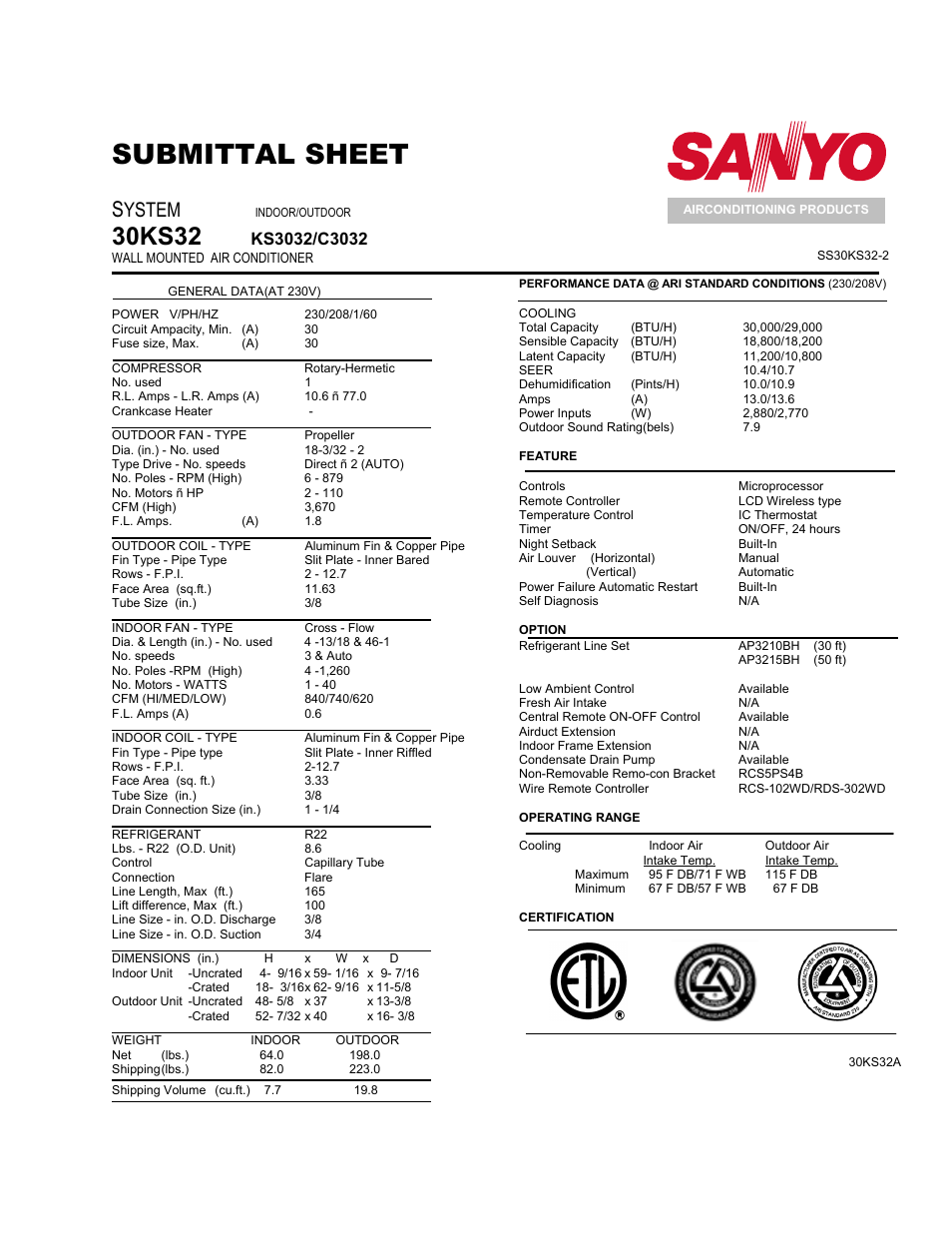 Sanyo C3032A User Manual | 3 pages