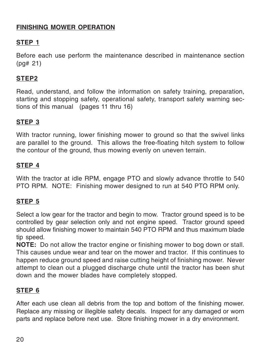 King Kutter Free Floating User Manual | Page 20 / 44
