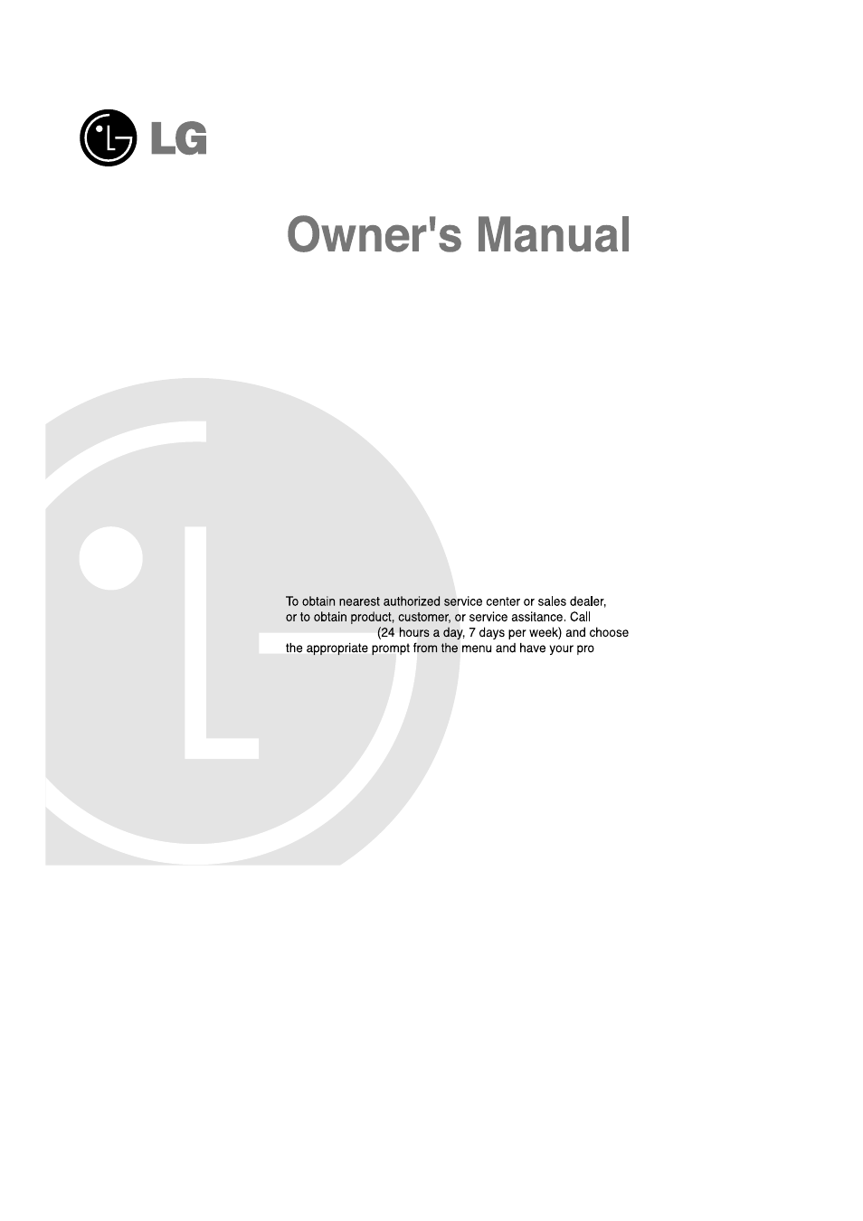 LG LDF 7811ST User Manual | 20 pages