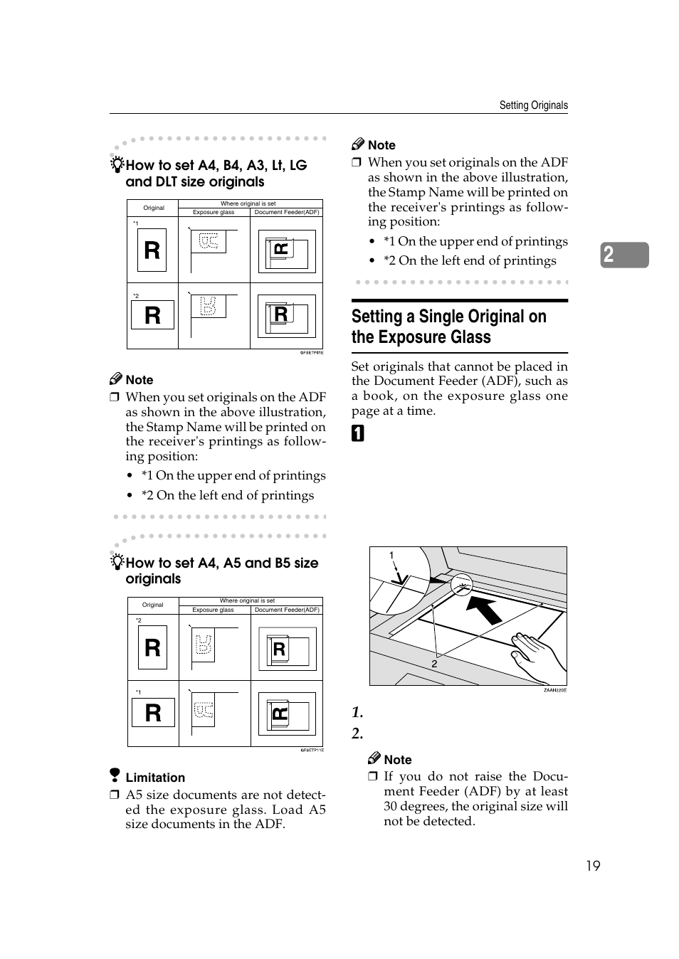 Setting a single original on the exposure glass | LG Option Type 1045 User Manual | Page 27 / 89