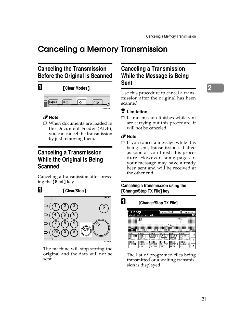 Canceling a memory transmission | LG Option Type 1045 User Manual | Page 39 / 89