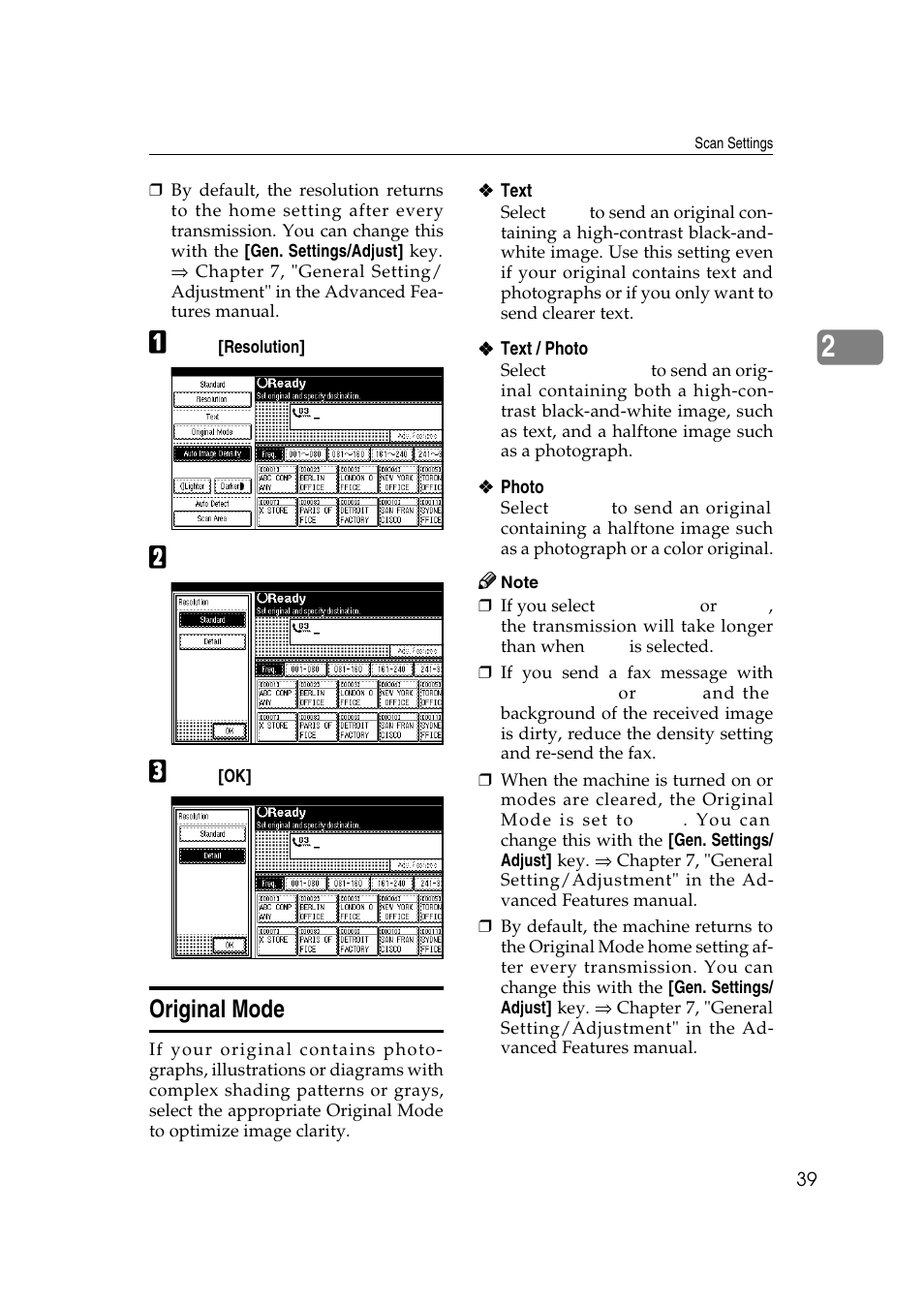 Original mode | LG Option Type 1045 User Manual | Page 47 / 89