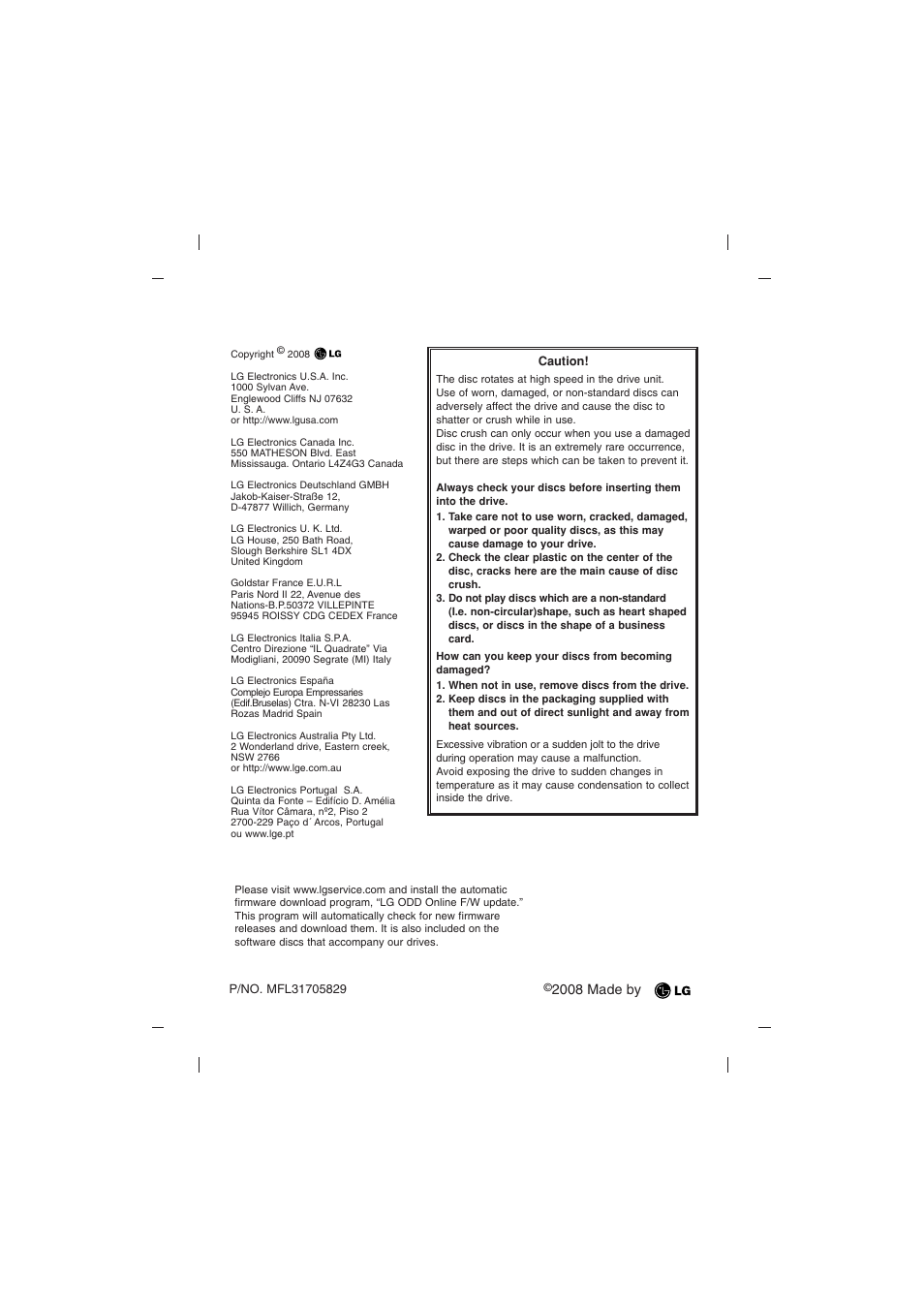 LG GBC-H20N User Manual | Page 15 / 15