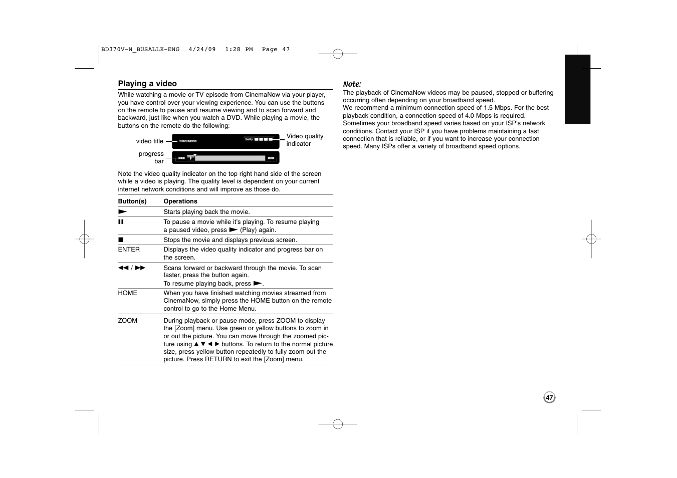 LG BD-370 User Manual | Page 47 / 56