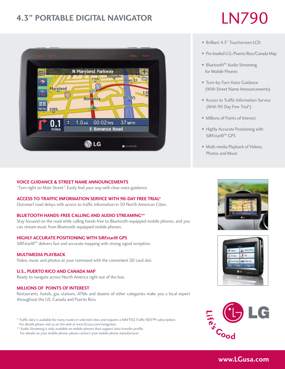 LG LN790 User Manual | 2 pages