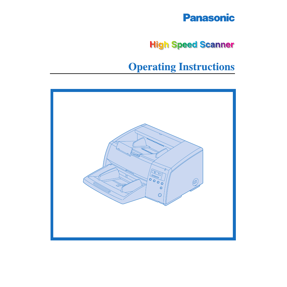 Panasonic KV-S2065L User Manual | 54 pages