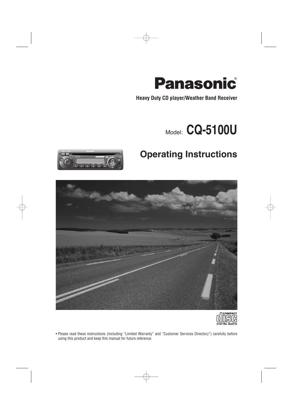 Panasonic CQ-5100U User Manual | 32 pages