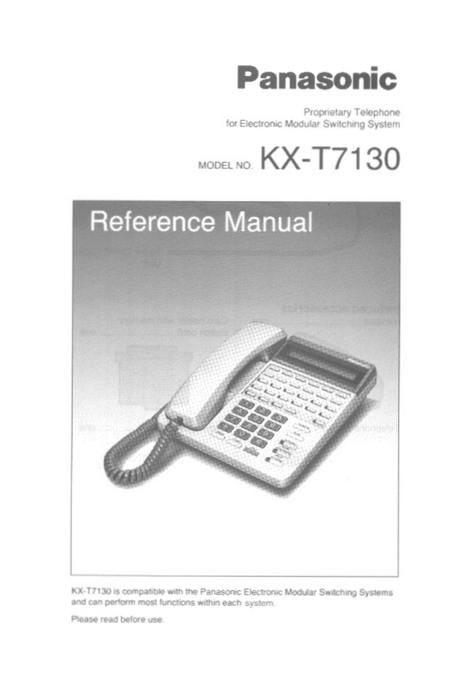 Panasonic KX-T7130 User Manual | 8 pages
