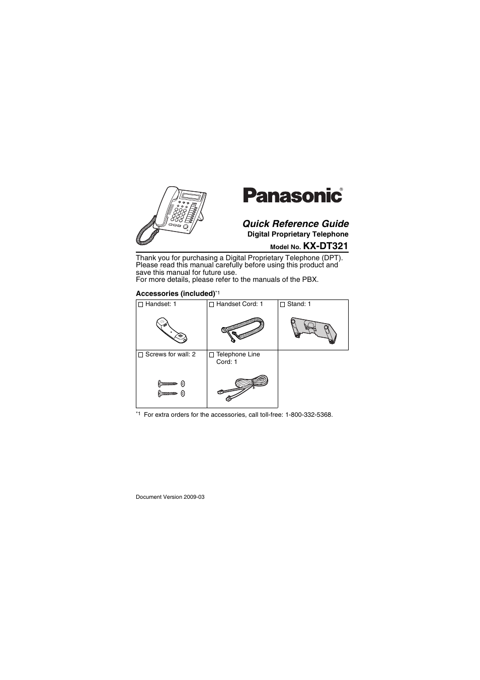 Panasonic KX-DT321 User Manual | 20 pages