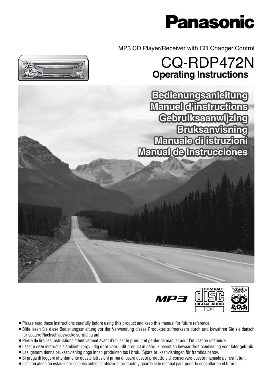 Panasonic CQ-RDP472N User Manual | 36 pages