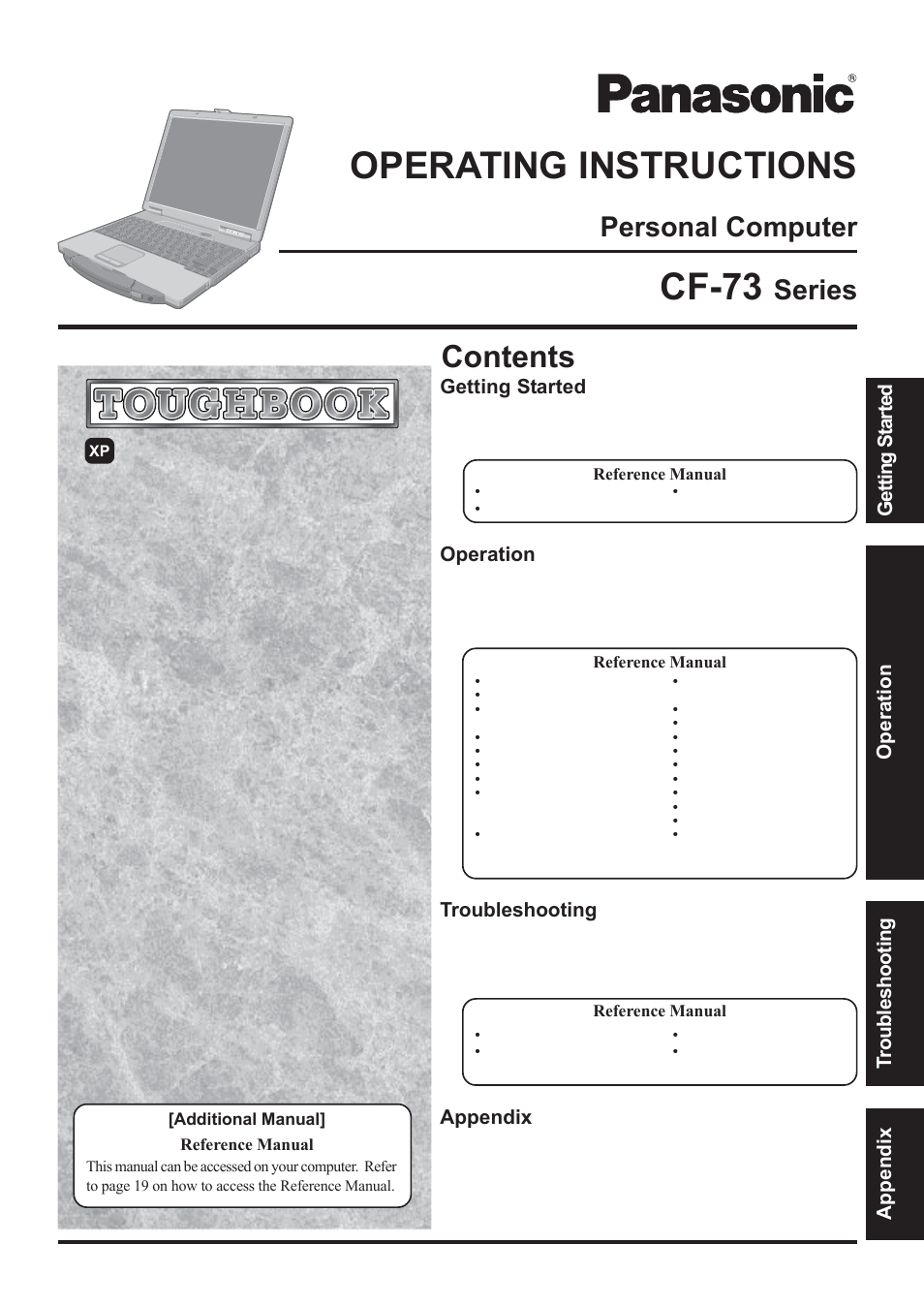 Panasonic CF-73 User Manual | 44 pages