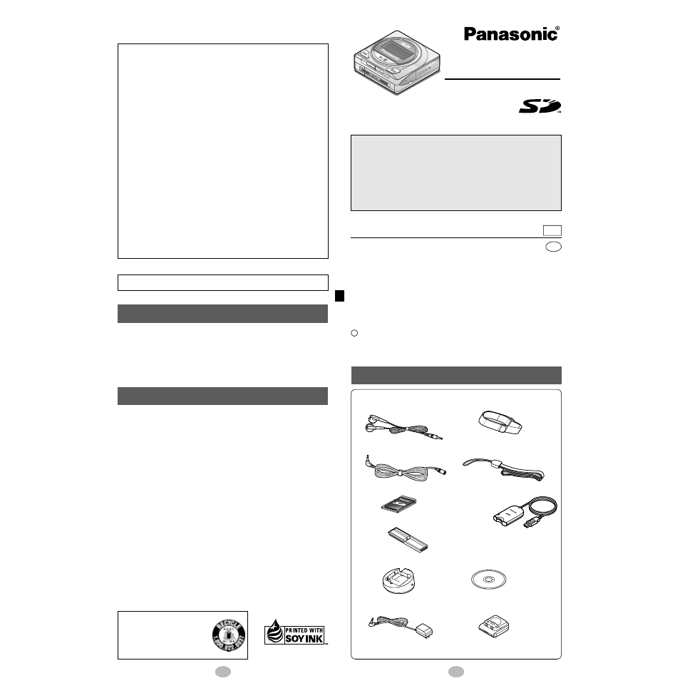 Panasonic SV-SD80 User Manual | 9 pages