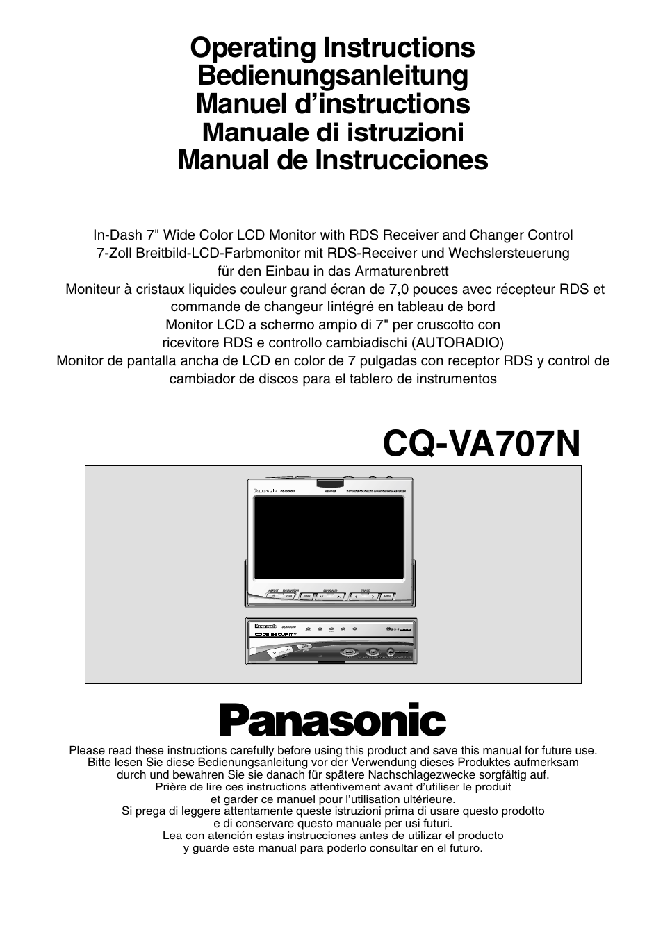 Panasonic CQ-VA707N User Manual | 67 pages