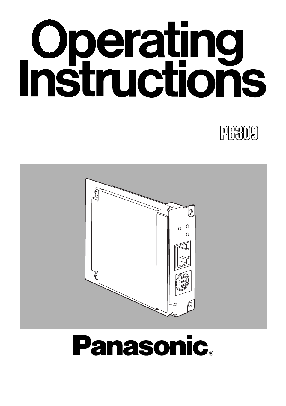 Panasonic AW-PB309P User Manual | 20 pages