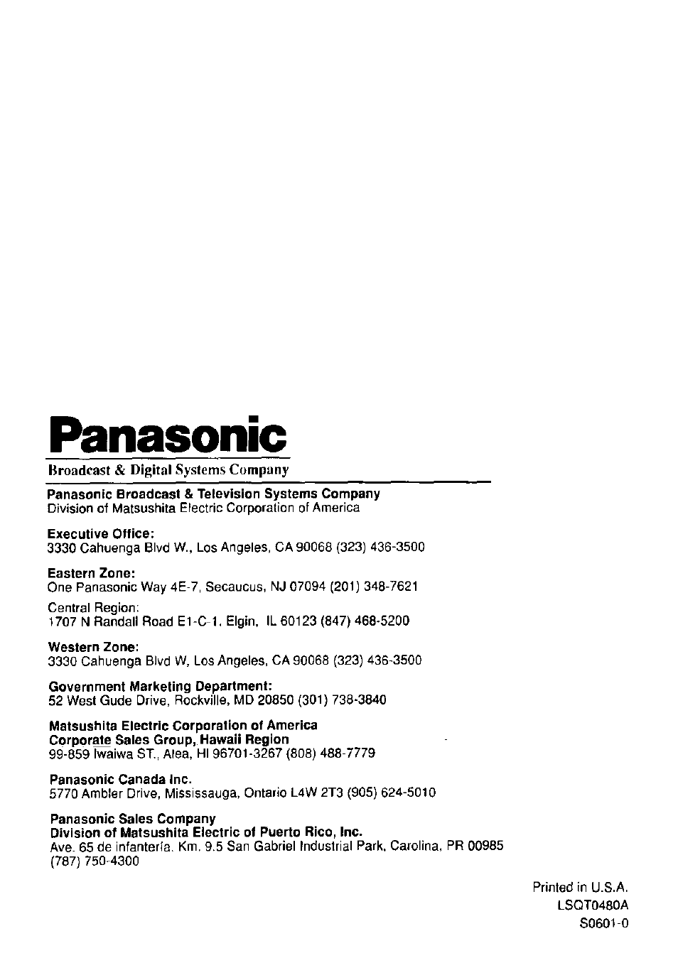 Panasonic | Panasonic Combinatin VCR AG-513E User Manual | Page 40 / 40