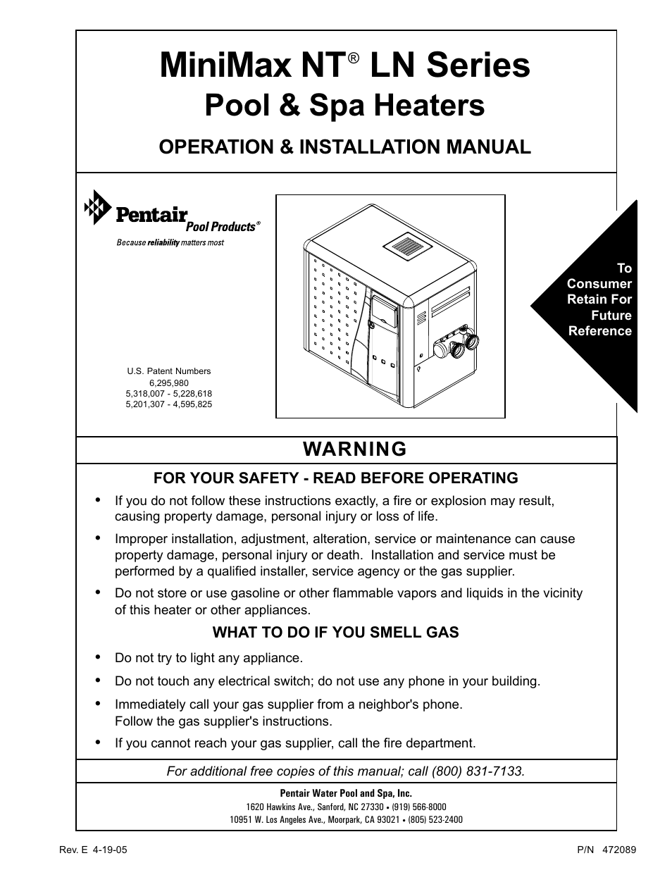 Pentair MiniMax NT LN User Manual | 36 pages