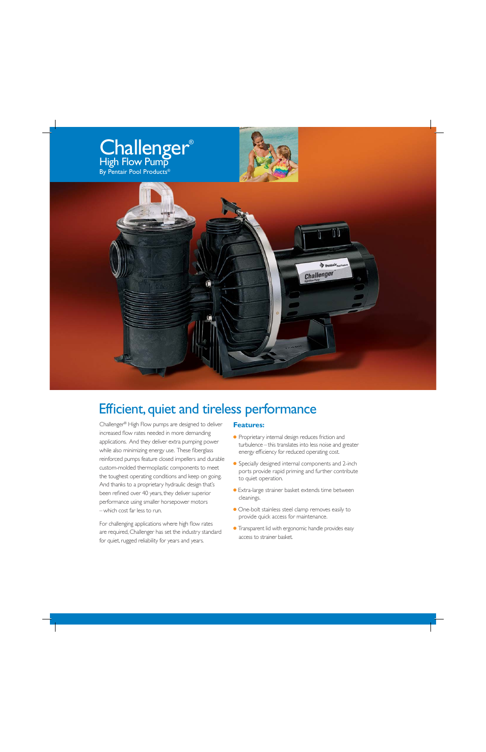Pentair Challenger User Manual | 2 pages