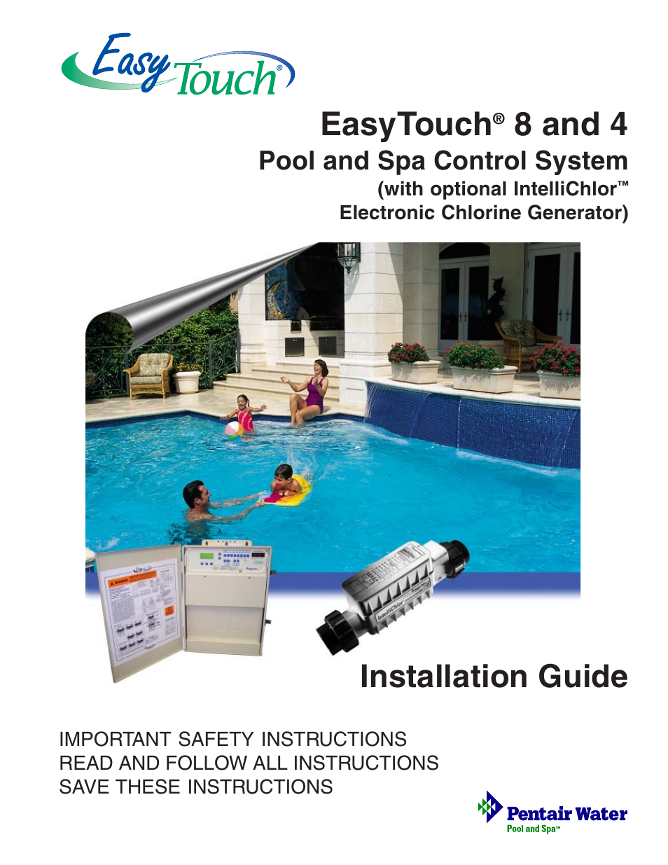 Pentair EasyTouch 8 and 4 Pool and Spa Control System User Manual | 32 pages