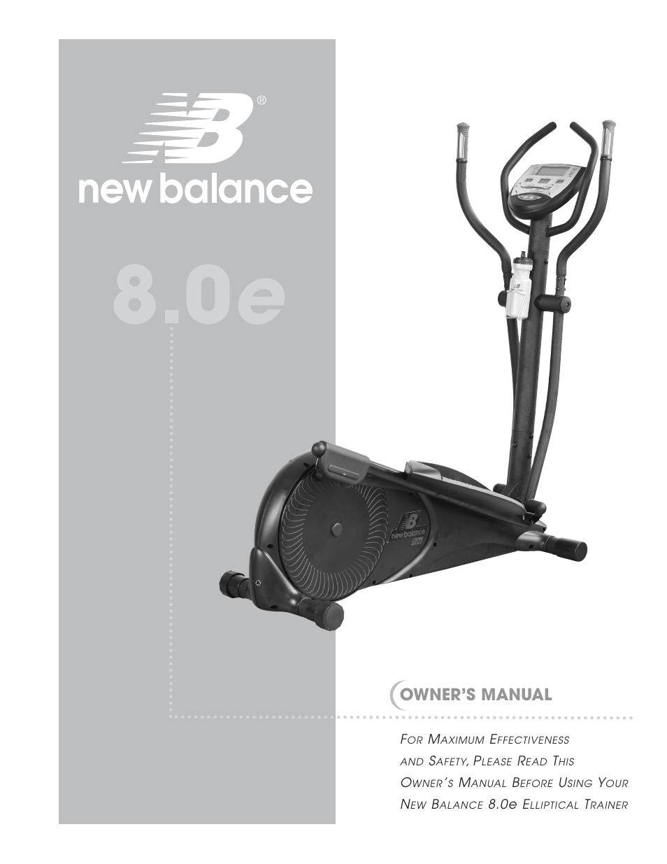New Balance 8.0e User Manual | 26 pages