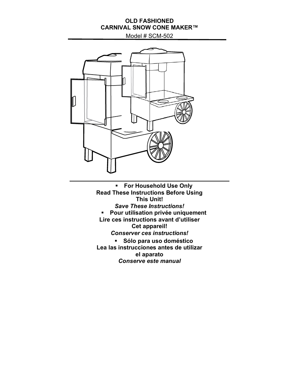 Nostalgia Electrics SCM-502 User Manual | 17 pages