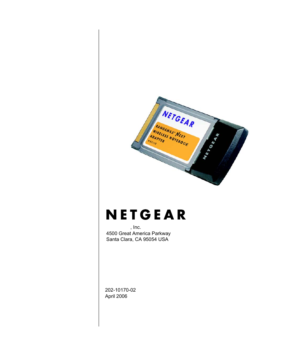 NETGEAR RangeMax Next Wireless Notebook Adapter WN511B User Manual | 42 pages