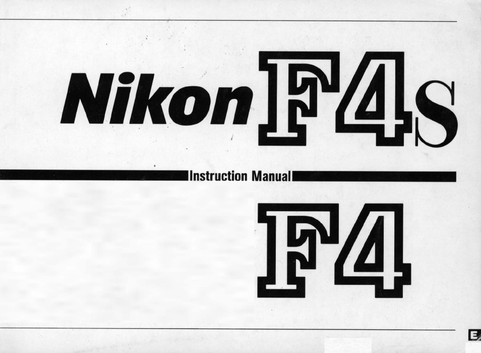 Nikon F4 User Manual | 181 pages