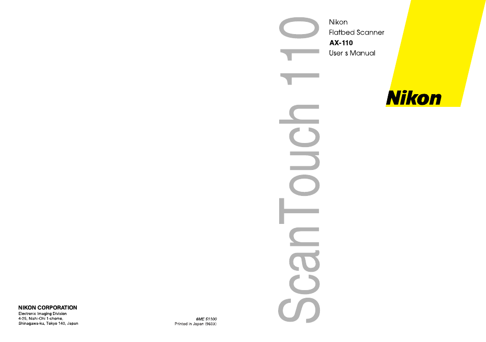 Nikon AX-110 User Manual | 47 pages